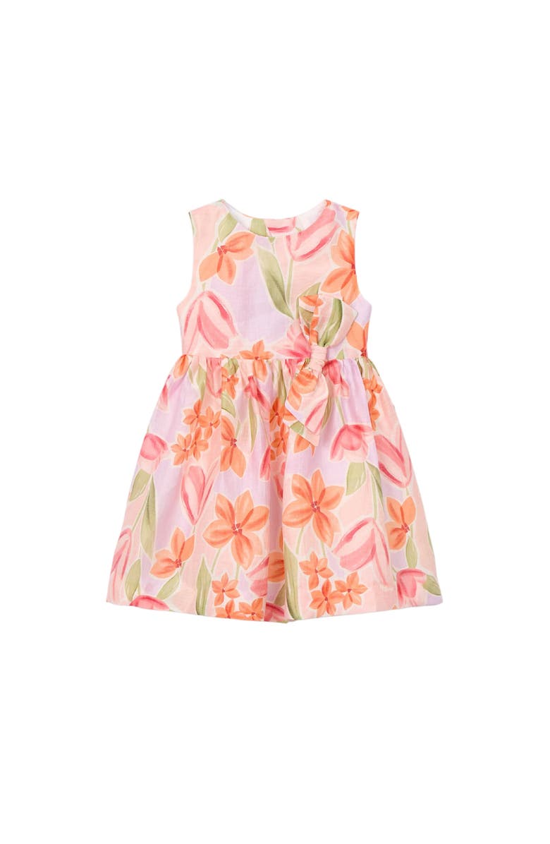 Mayoral Floral Bow Dress, Main, color, Pink