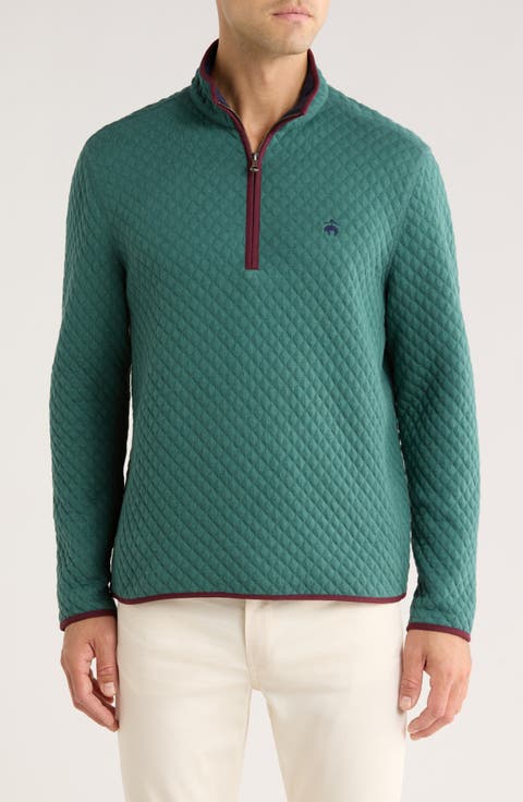 Quilted Fleece Quarter Zip Pullover