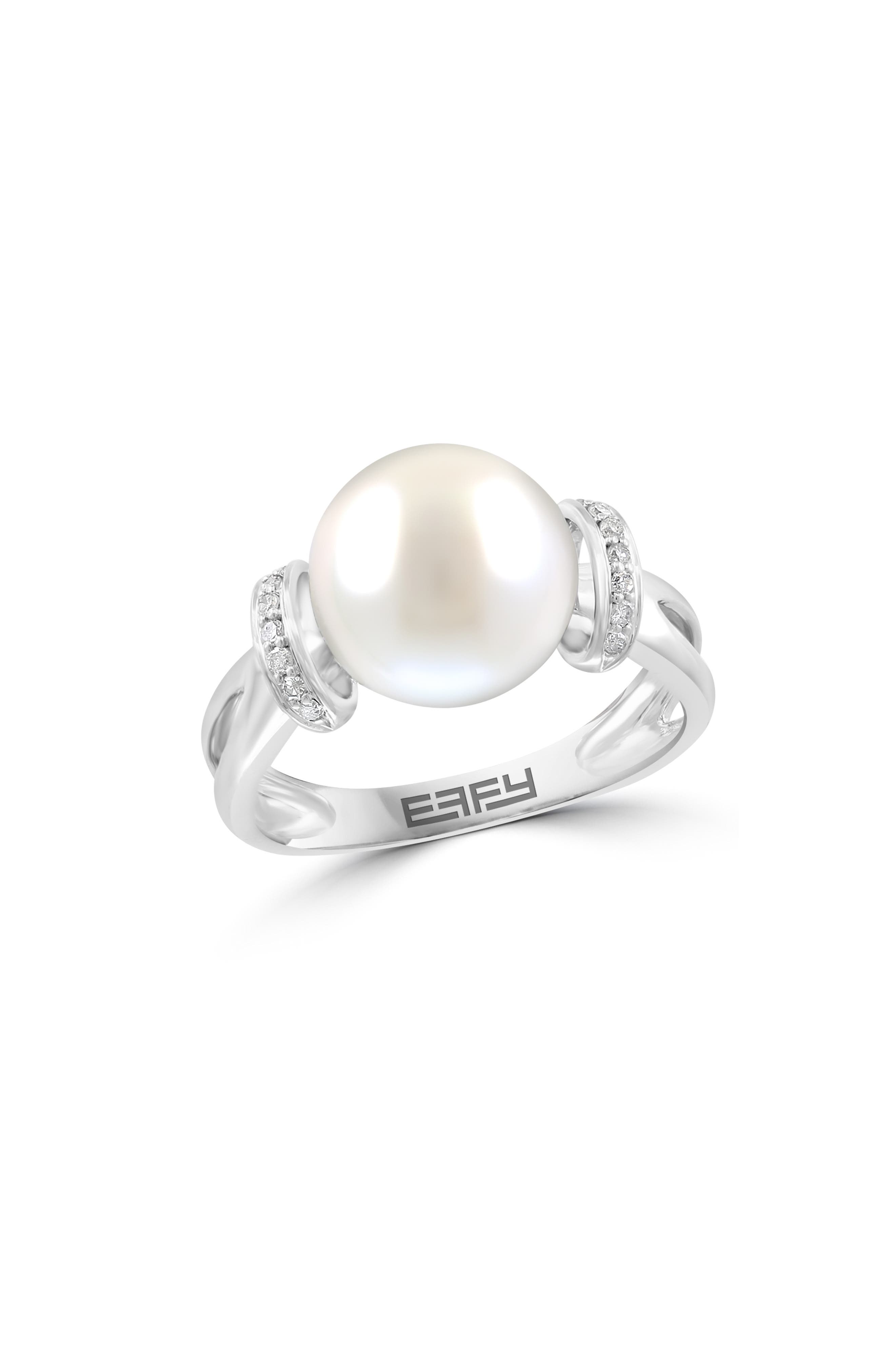 EFFY Diamond & Cultured Pearl Ring