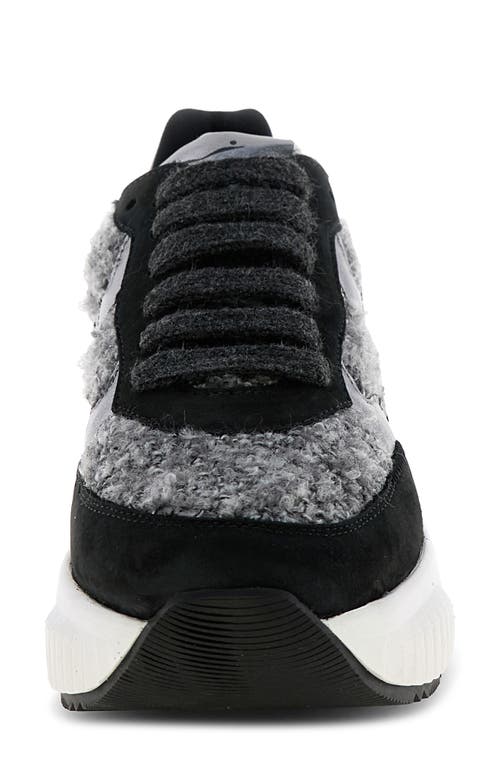Voile Blanche Lana Genuine Shearling Platform Sneaker In Multi