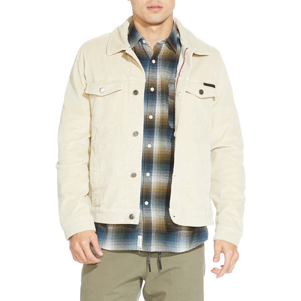 Civil Society Relaxed Fit Corduroy Shirt Jacket In Neutral