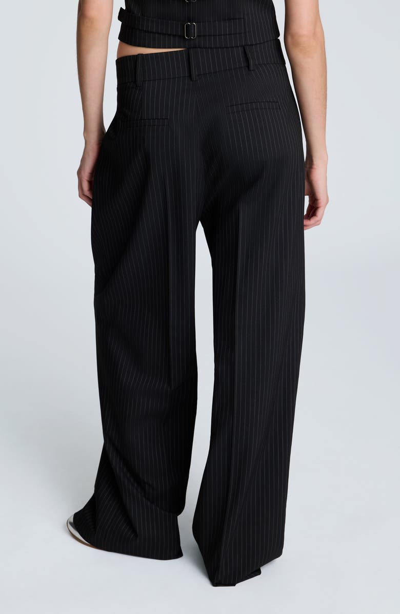 Kenneth Cole High Waist Pinstripe Wide Leg Pants, Alternate, color,