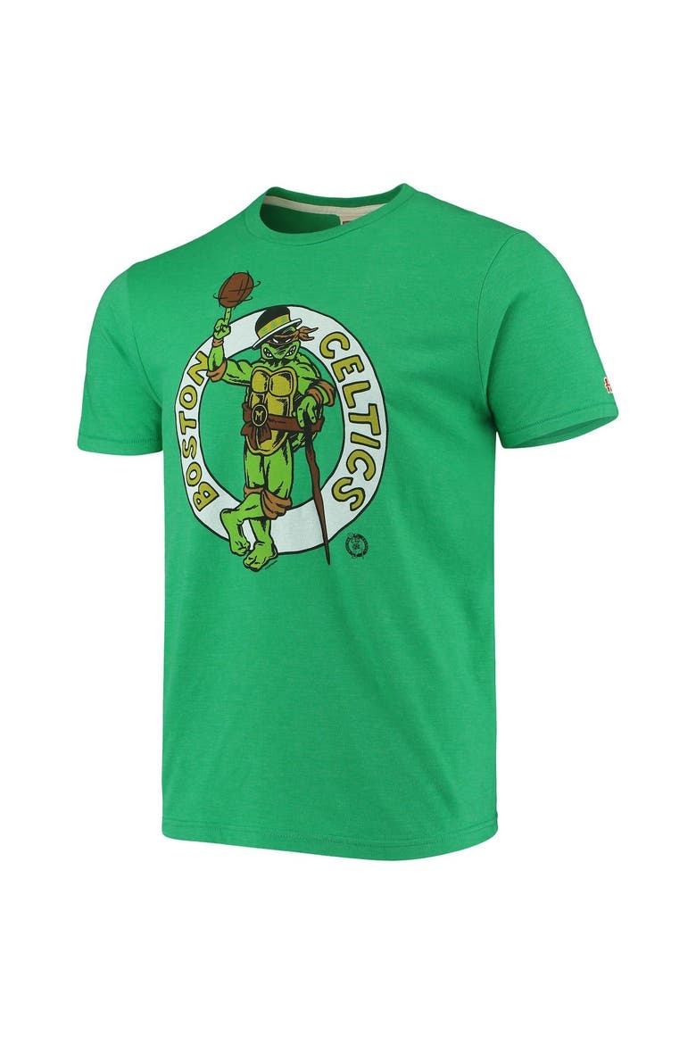 Men's Homage Kelly Green Boston Celtics NBA x Teenage Mutant Ninja Turtles Tri-Blend T-Shirt, Alternate, color, Kelly Green