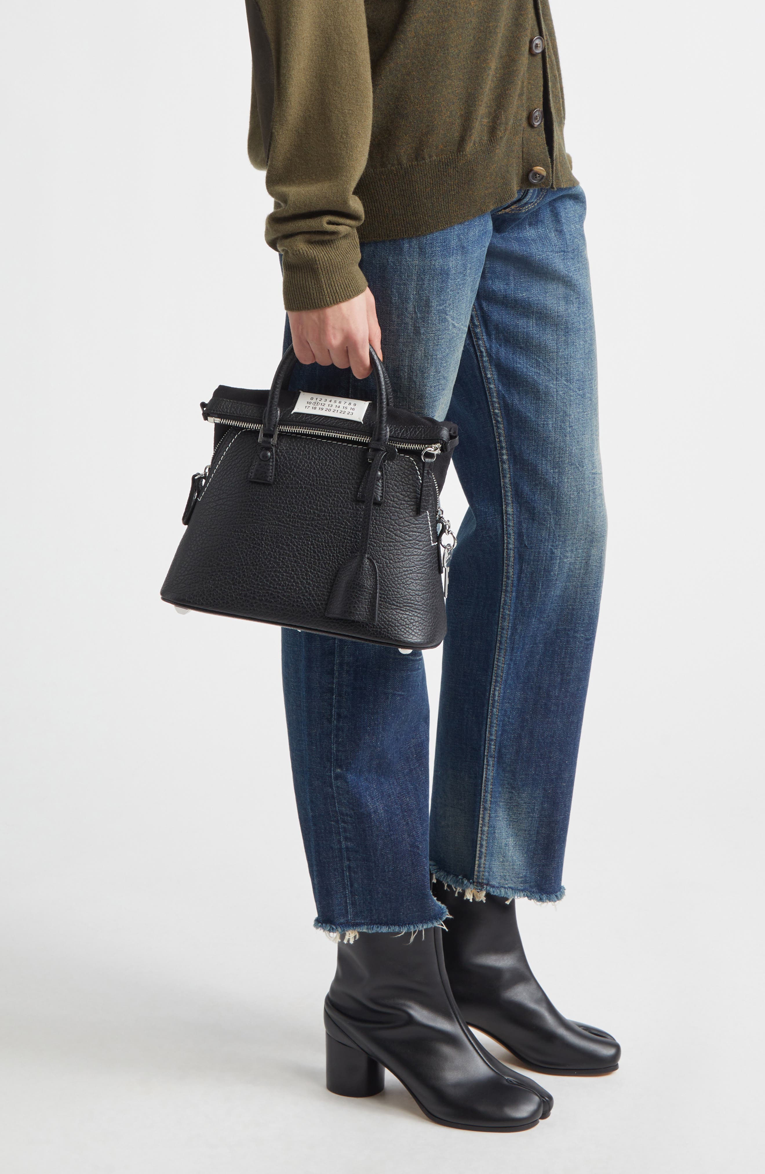 Maison Margiela Mini 5AC Classique Leather Handheld Bag, Alternate, color, Black