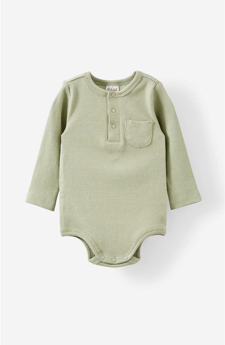 Cotton On Kids The Long Sleeve Rib Pocket Bubbysuit, Main, color,