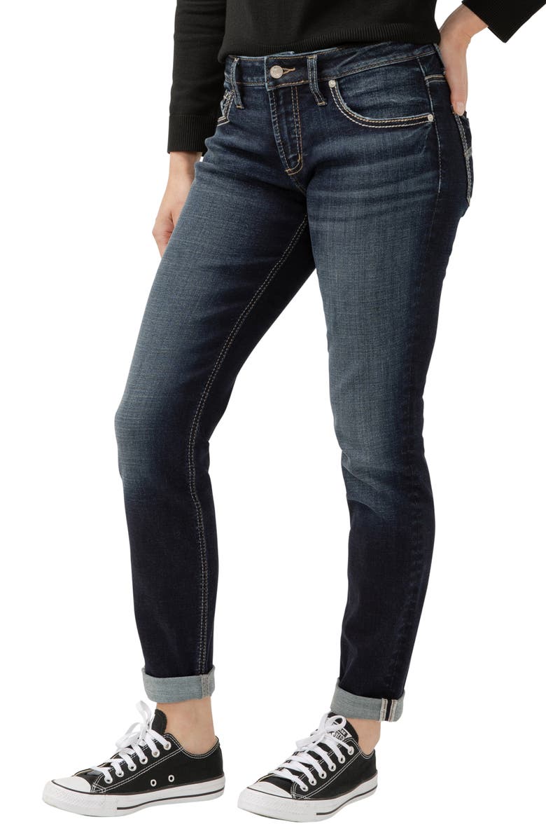 Silver Jeans Co. Boyfriend Jeans, Alternate, color, Indigo