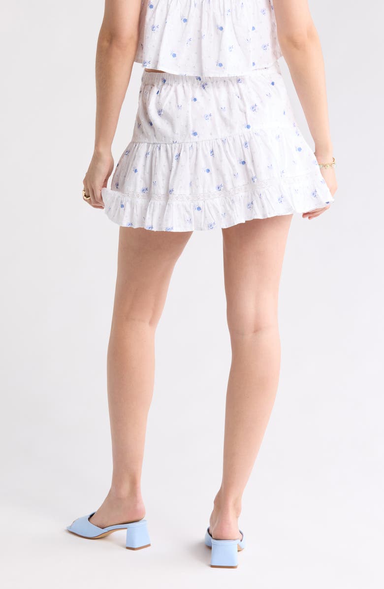 Abound Pretty Printed Miniskirt, Alternate, color, White- Blue Pretty Floral