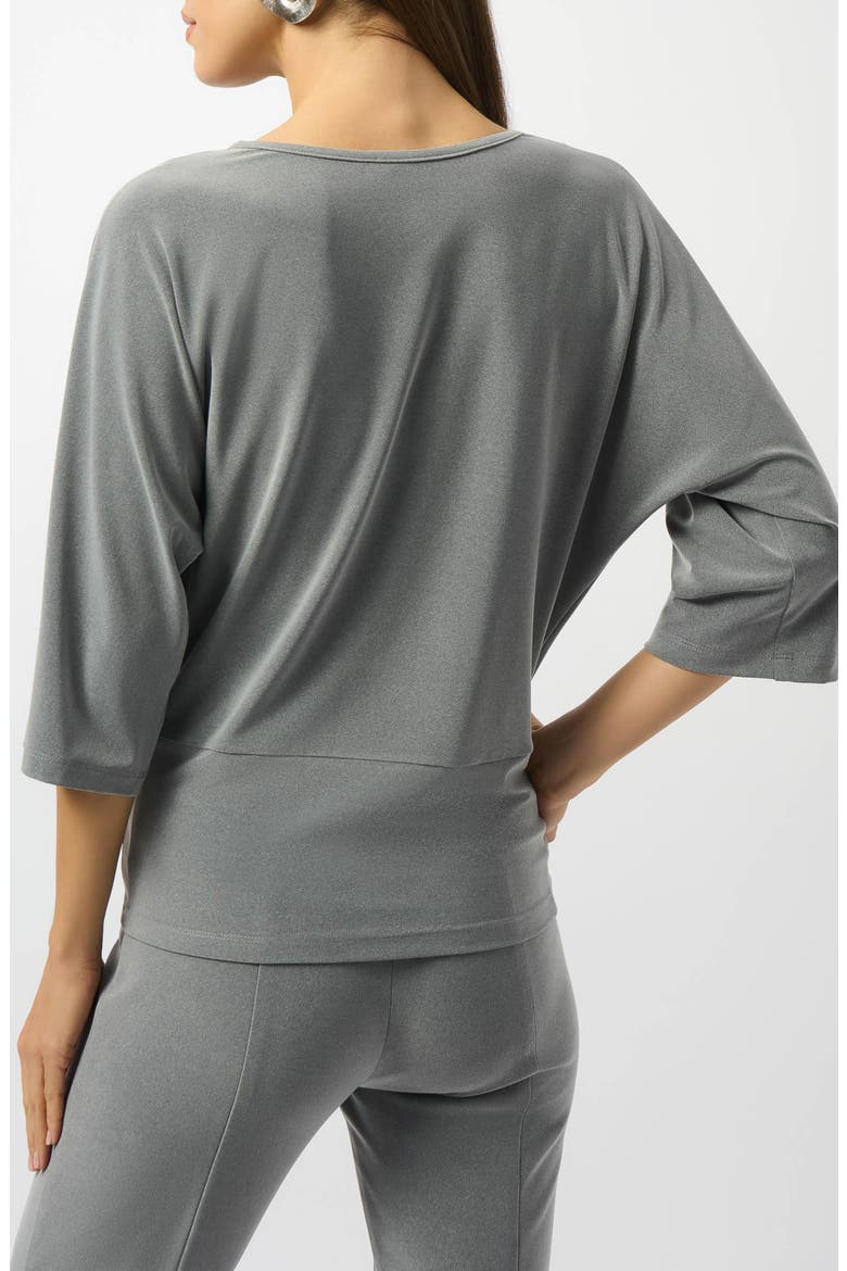 Melange Twist Hem Silky Knit Boxy Top, Alternate, color, GREY MELANGE