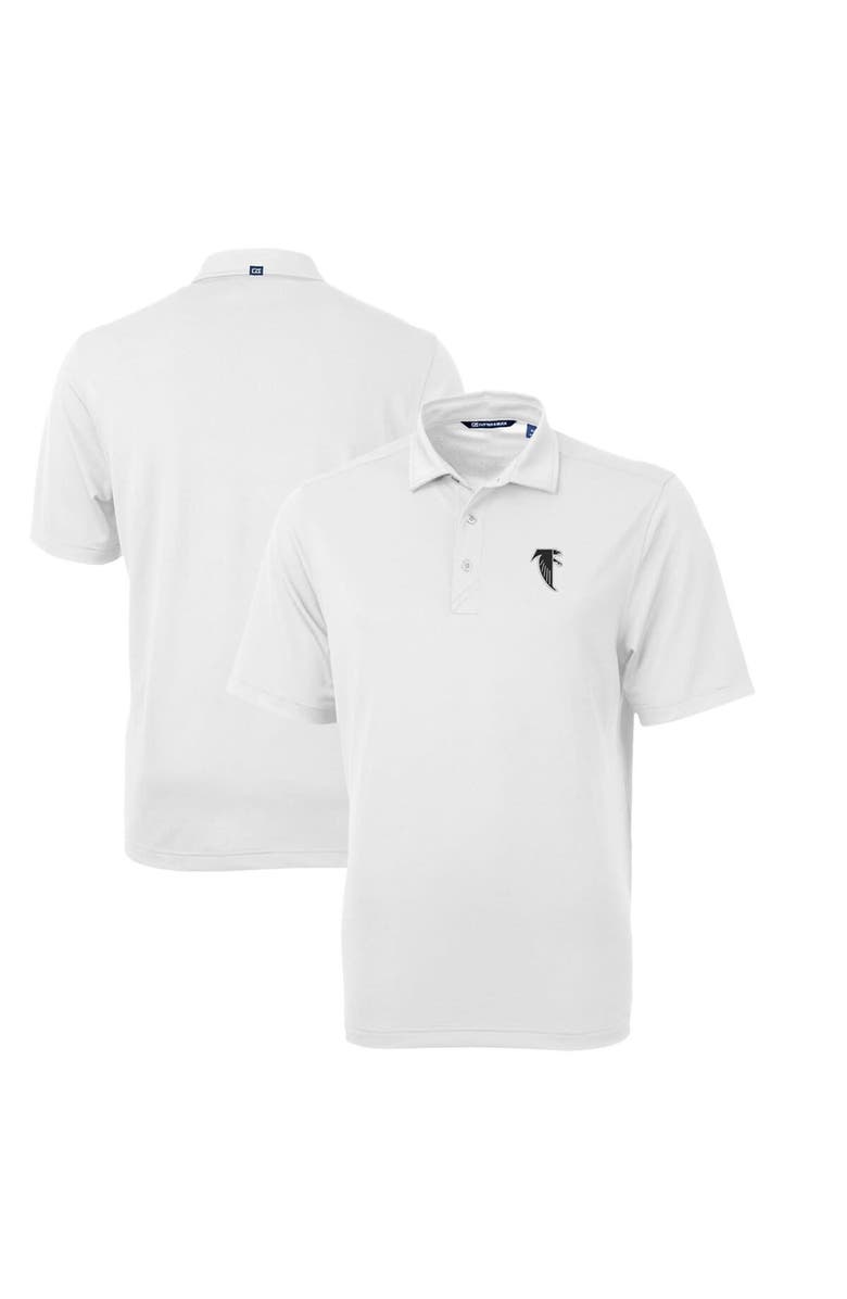Cutter & Buck Men's Cutter & Buck White Atlanta Falcons Throwback Logo Virtue Eco Pique Recycled Big & Tall Polo, Alternate, color, 