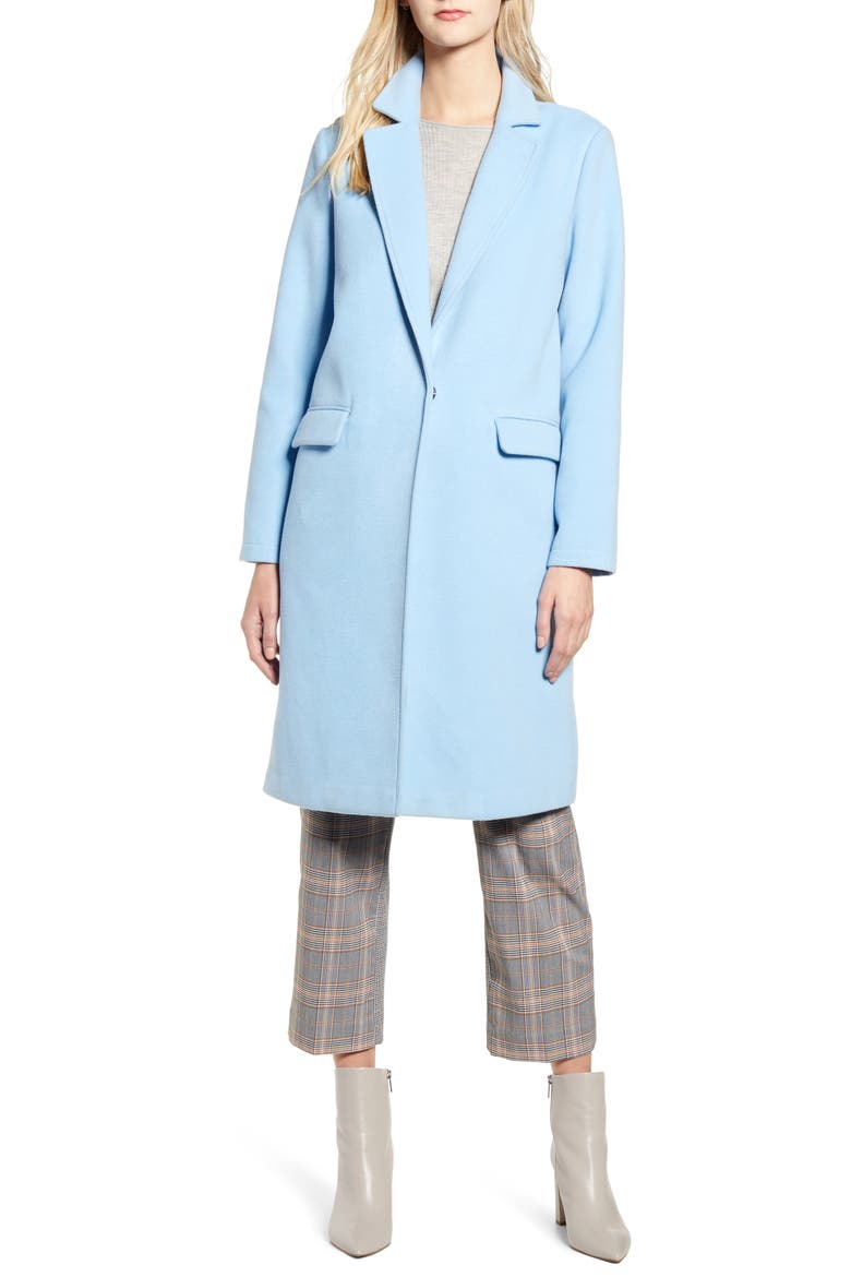 Lightweight Long Coat, Main, color, BRIGHT PERI