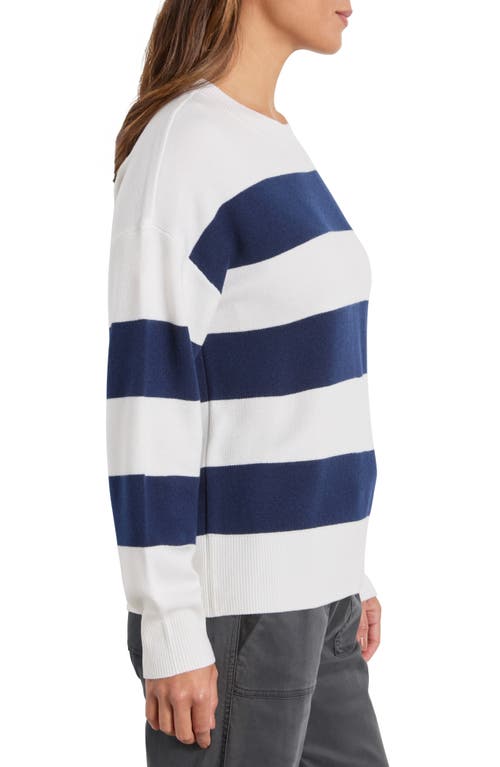 Splendid Livy Stripe Sweater In Blue