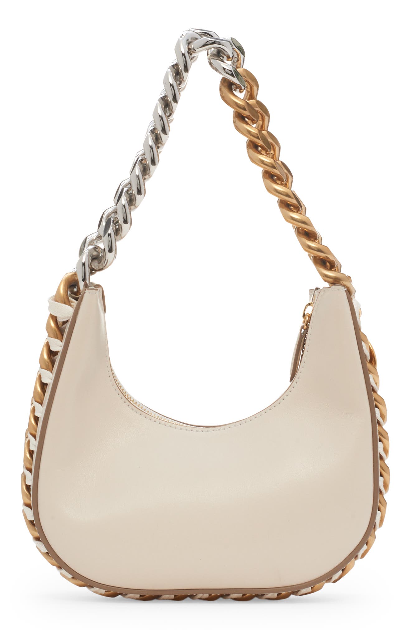 Stella McCartney Frayme Faux Leather Hobo Bag, Alternate, color, 