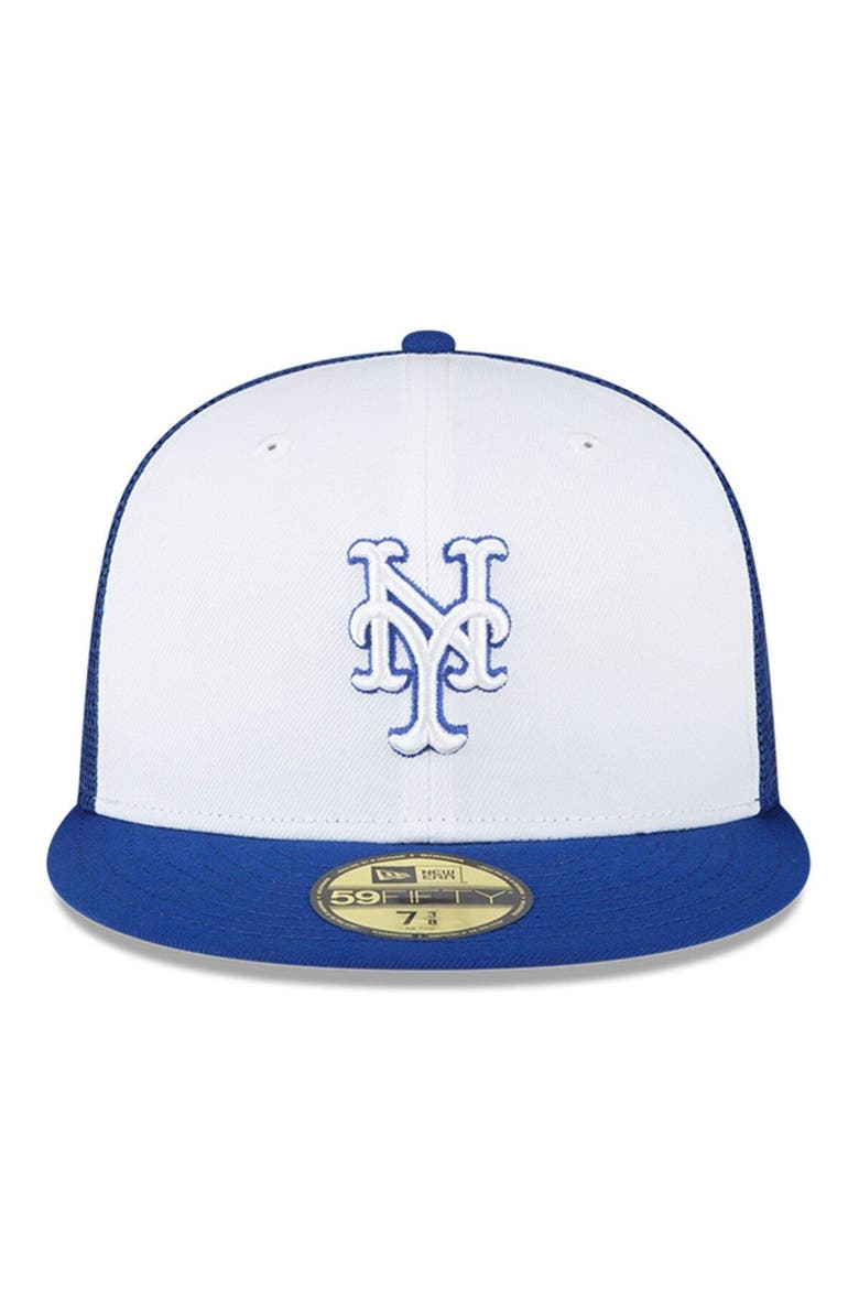 Men's New Era White/Blue New York Mets 2023 On-Field Batting Practice 59FIFTY Fitted Hat, Alternate, color, White