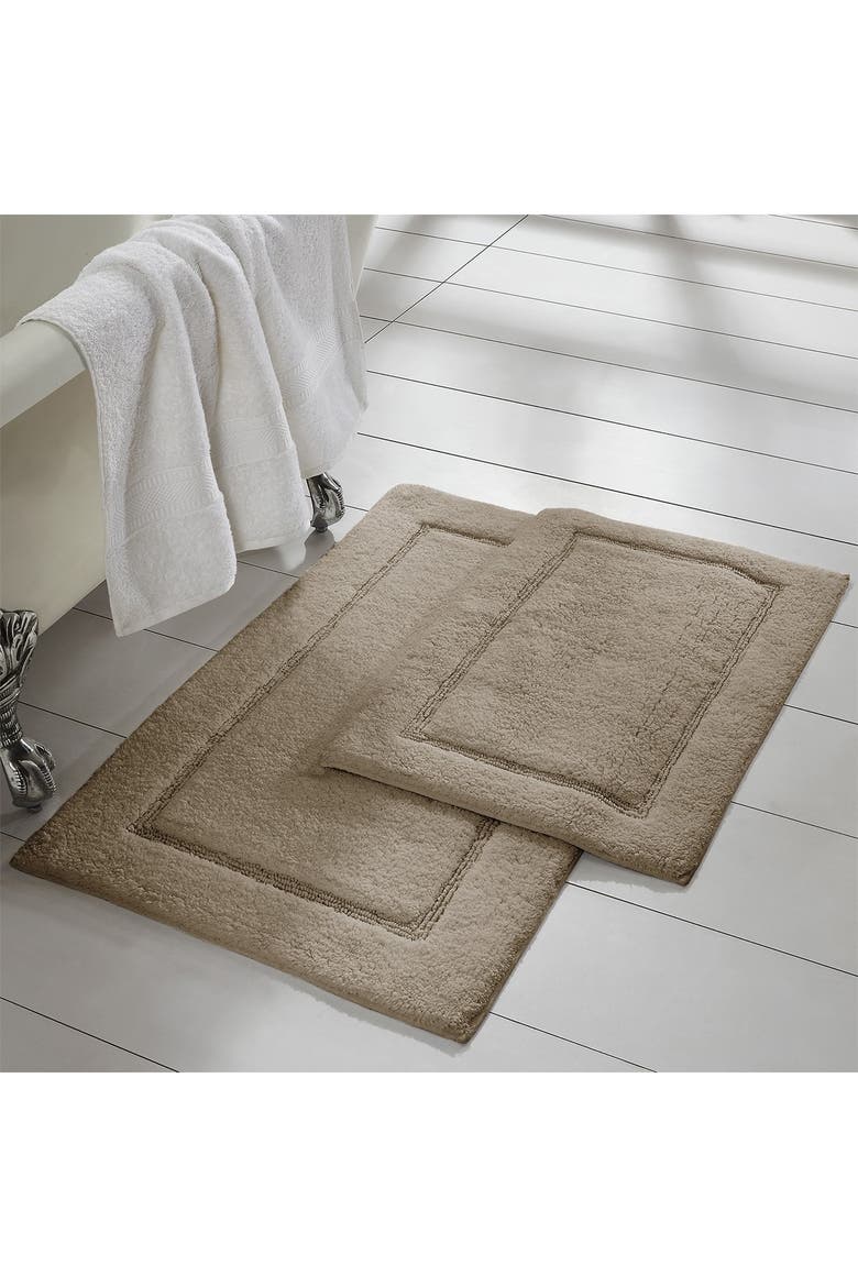Solid Loop Non-Slip Bath Mat 2-Piece Set, Alternate, color, TAUPE