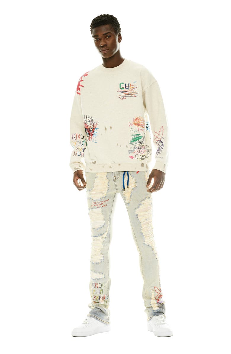 Cult of Individuality Lenny Distressed Bootcut Jeans, Alternate, color,