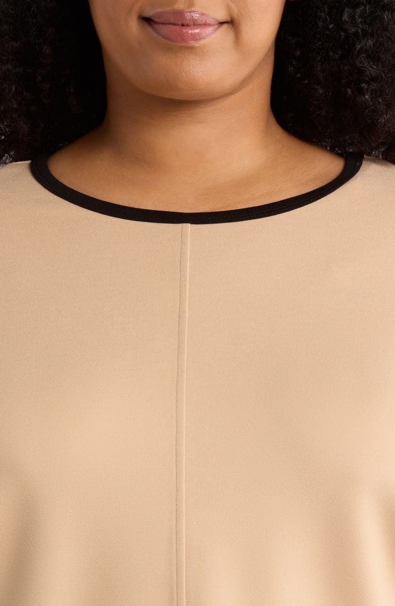 Jones New York Color Block Knit Top, Alternate, color, Caf Au Lait Multi