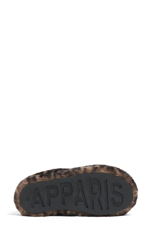 Apparis Misha Faux Fur Mule Slipper In Brown