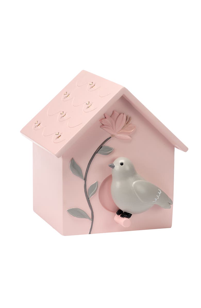 Lambs & Ivy Petals Birdhouse Table Top Night Light LED Lamp, Alternate, color, Pink