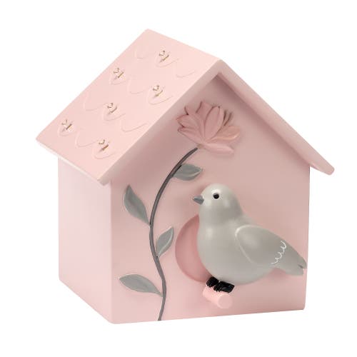 Lambs & Ivy Petals Birdhouse Table Top Night Light Led Lamp In Pink