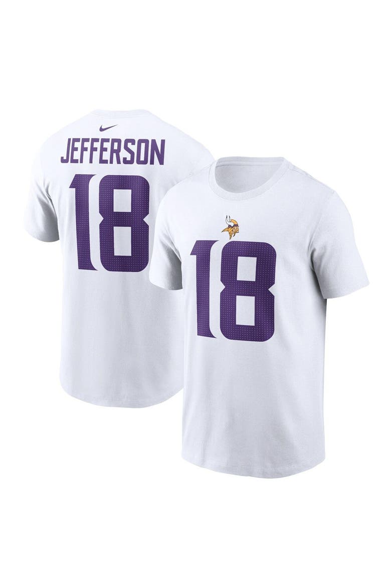 Men's Nike Justin Jefferson  White Minnesota Vikings  Player Name & Number T-Shirt, Main, color, White