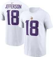 Nike Men's Nike Justin Jefferson  White Minnesota Vikings  Player Name & Number T-Shirt
