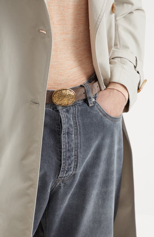 Brunello Cucinelli Belt With Detailed Buckle In Brown