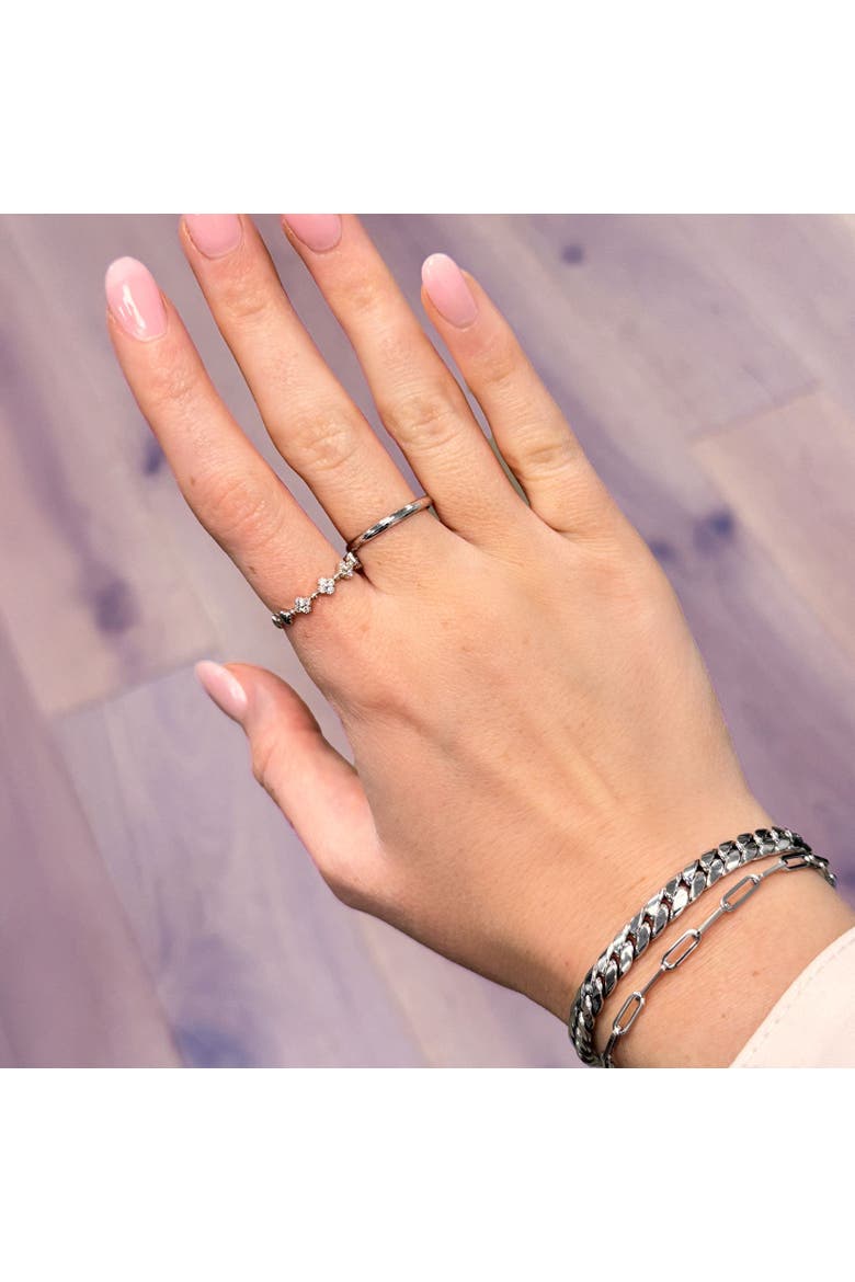 Thick Classic Gold Band, Alternate, color, White Gold