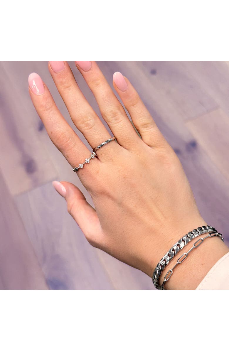 The Lovery Fine Jewelry Thick Classic Gold Band, Alternate, color, White Gold