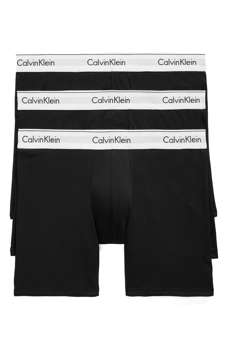 Calvin Klein 3-Pack Stretch Cotton Boxer Briefs, Main, color,