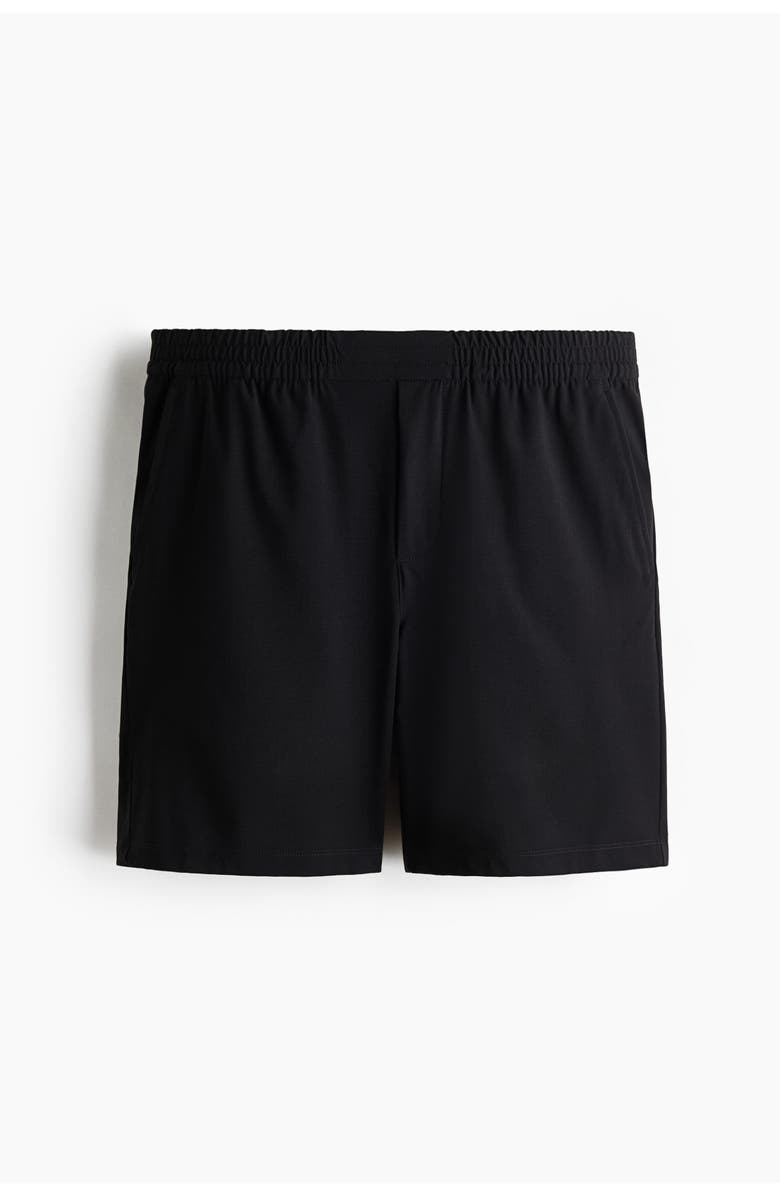 H&M Four-way Stretch Regular Fit Shorts, Main, color, Black