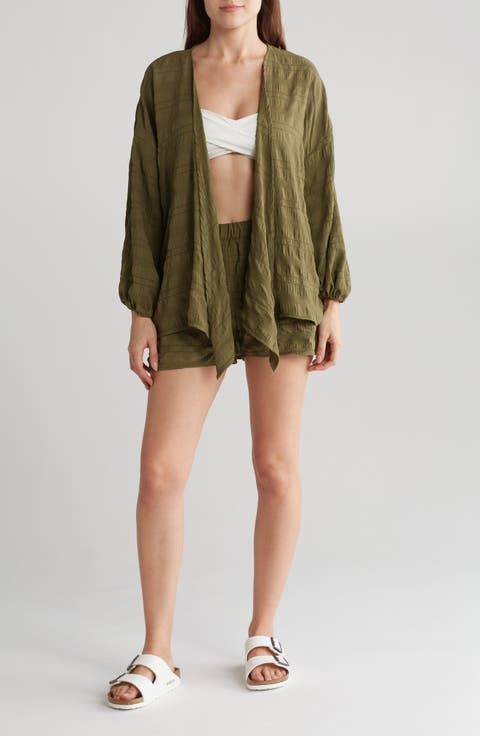 Textured Flowy Cover-Up Beach Set
