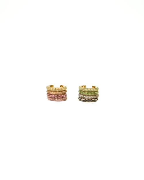 Fry Powers Sparkle Ear Cuffs In Gray