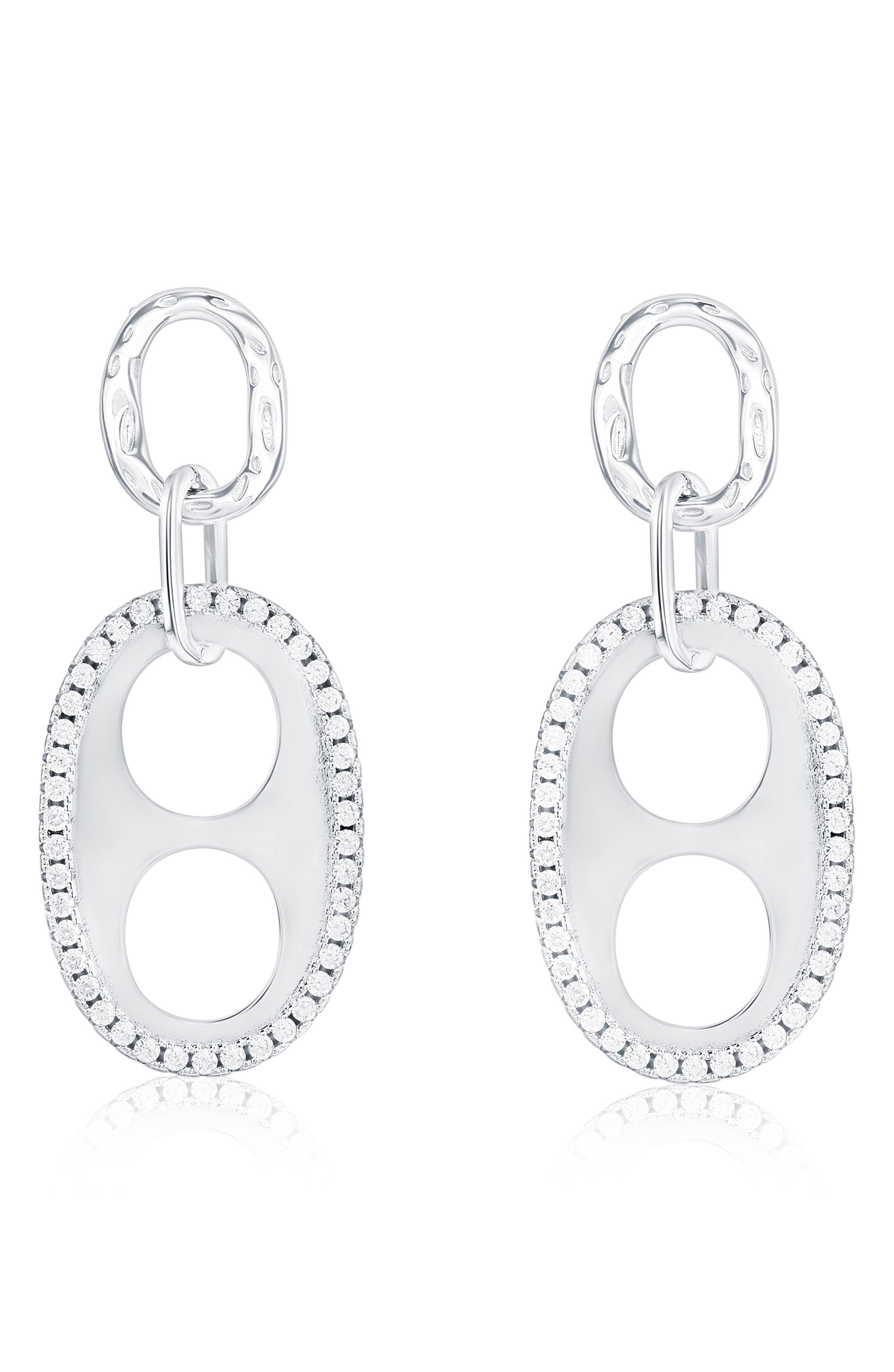 SUZY LEVIAN Double Circle Drop Earrings