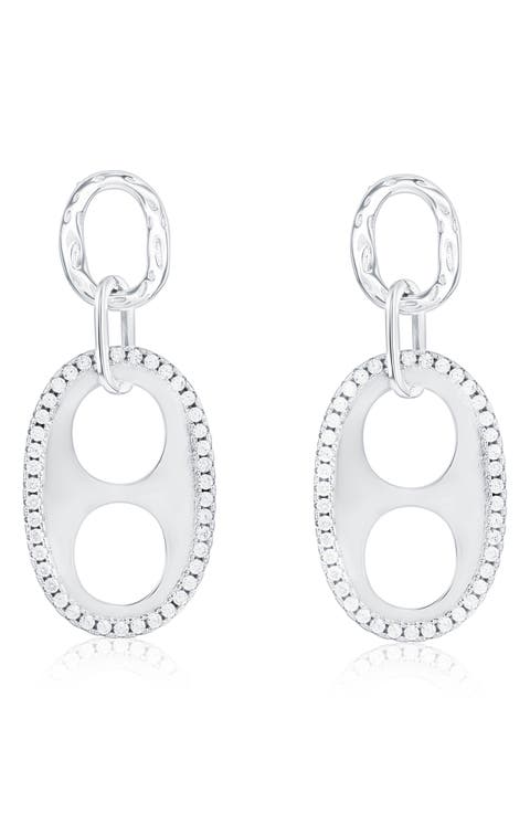 Double Circle Drop Earrings