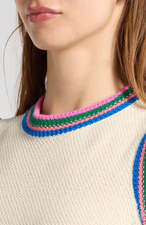BODEN BODEN STRIPE TRIM SWEATER VEST