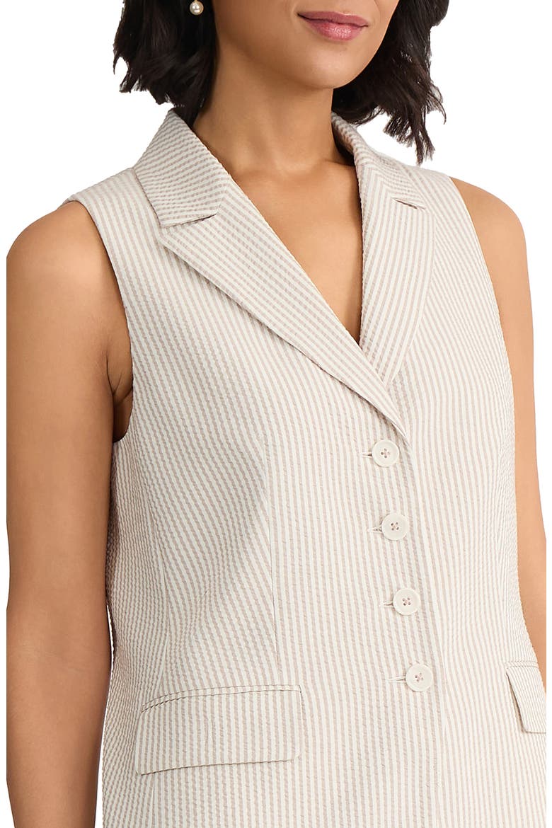 Seersucker Stripe Vest, Alternate, color, NATURAL STONE/ NATURAL WHITE