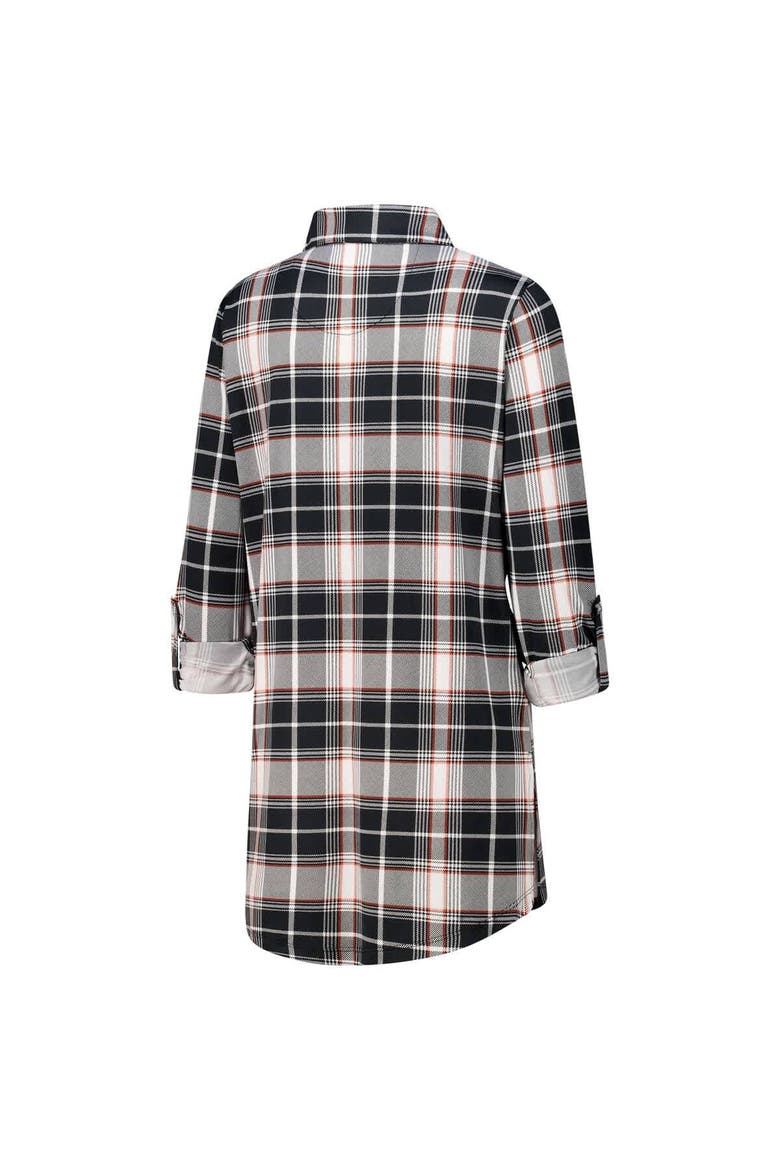 Women's Concepts Sport Black Cincinnati Bengals Ashford Plaid Knit Nightshirt, Alternate, color, Black