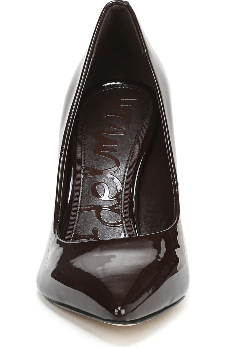 Sam Edelman Hazel Pointed Toe Pump, Alternate, color, Chocolate Patent Leather
