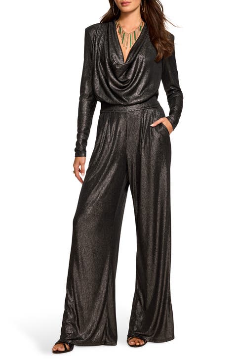 Eden Cowl Neck Long Sleeve Jumpsuit