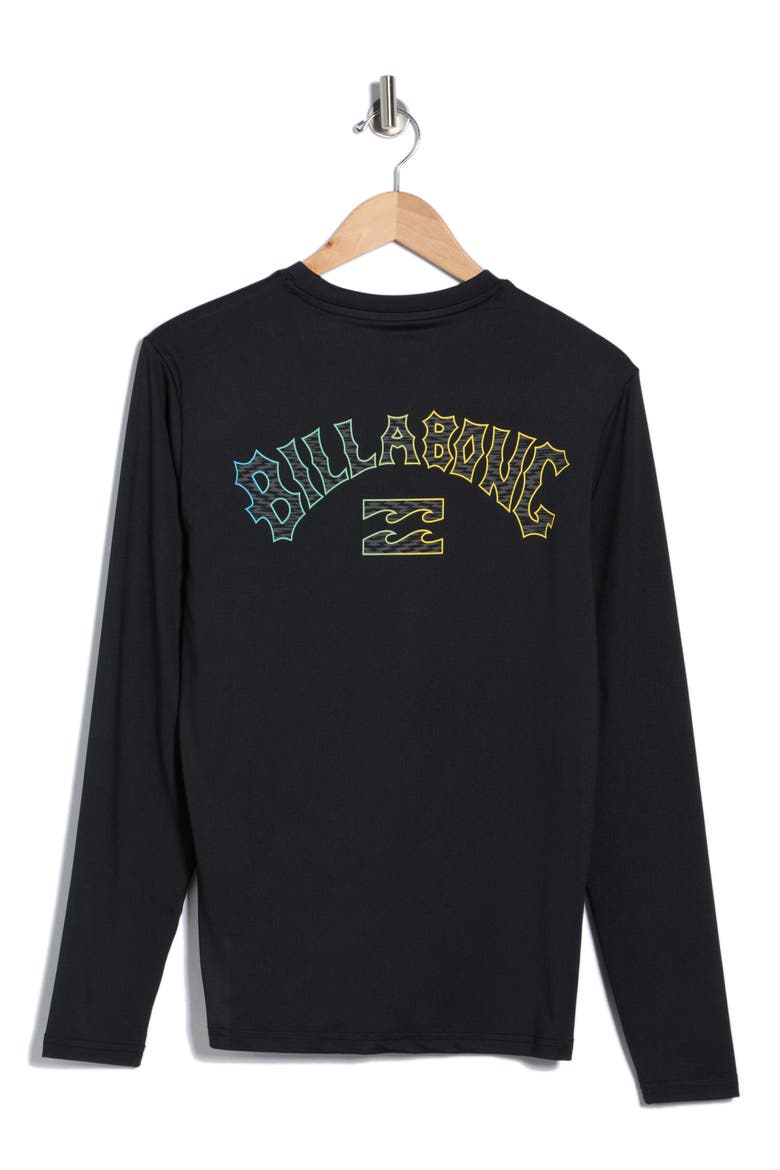 Arch Wave Long Sleeve T-Shirt, Alternate, color, BLACK