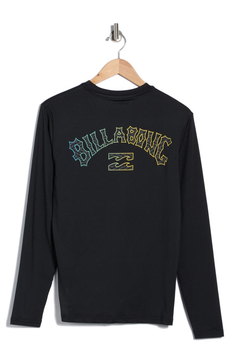 Billabong Arch Wave Long Sleeve T-Shirt, Alternate, color, Black