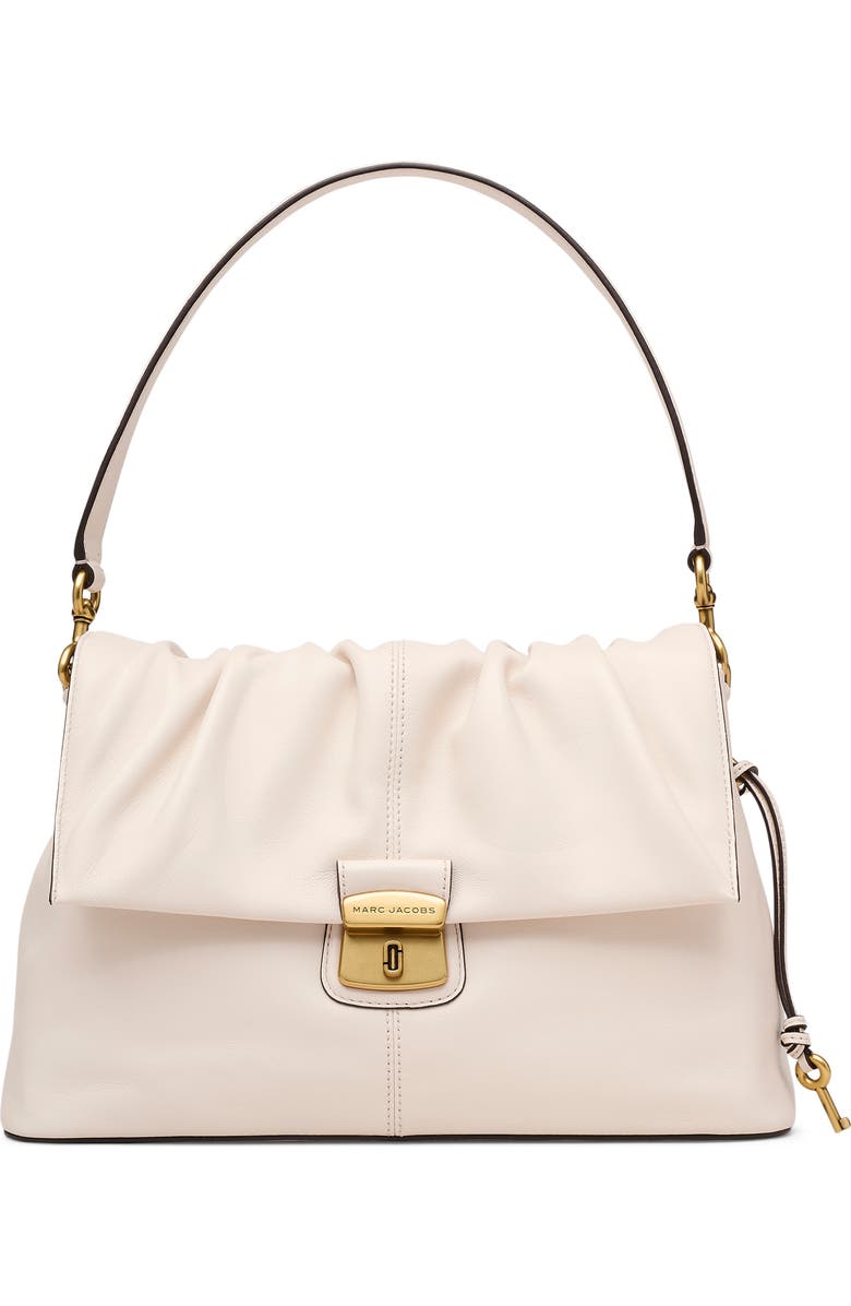 Marc Jacobs The Cristina Messenger Leather Shoulder Bag, Main, color, Ivory