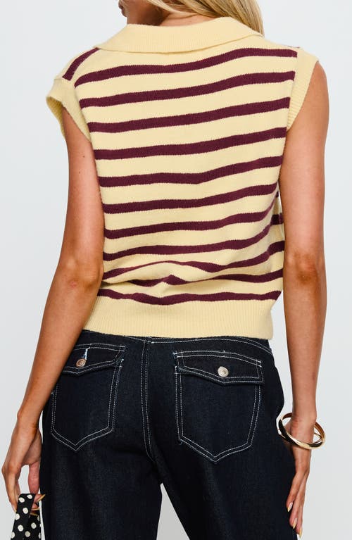 Princess Polly Yuliya Stripe Sweater Vest In Yellow