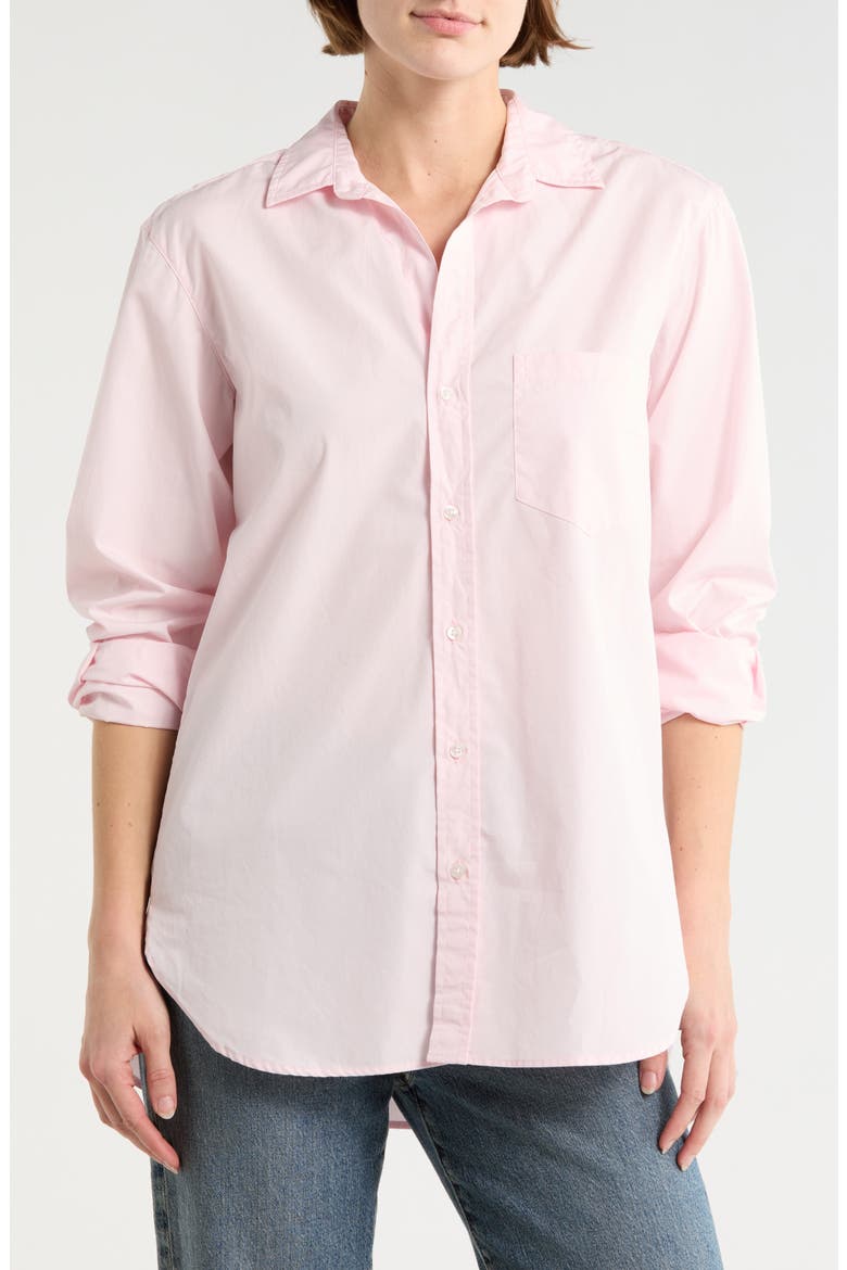 Joedy Cotton Button-Up Shirt, Main, color, SOLID VINTAGE ROSE
