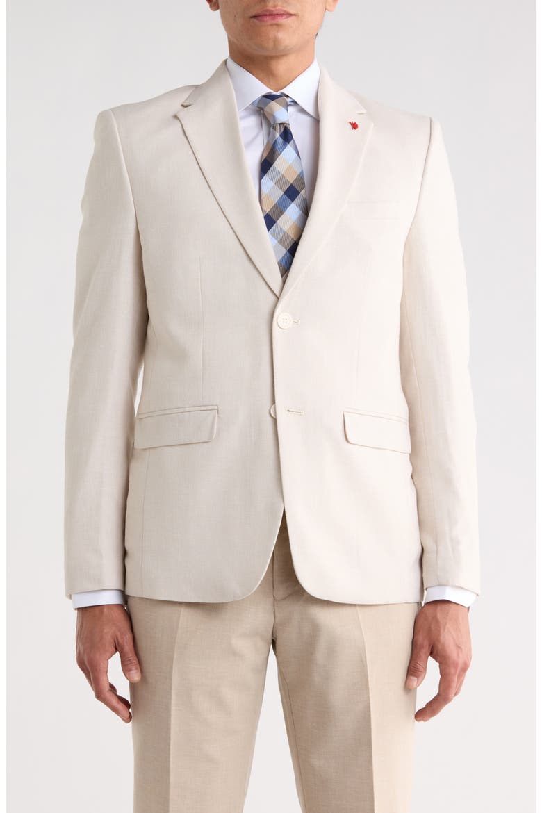 Linen Blazer, Main, color, OFF WHITE