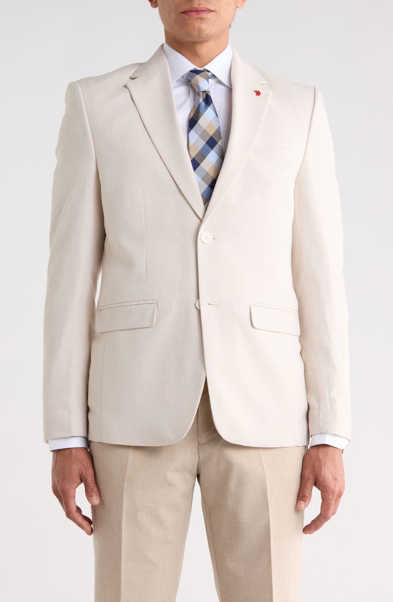 SOUL OF LONDON Linen Blazer, Main, color, Off White