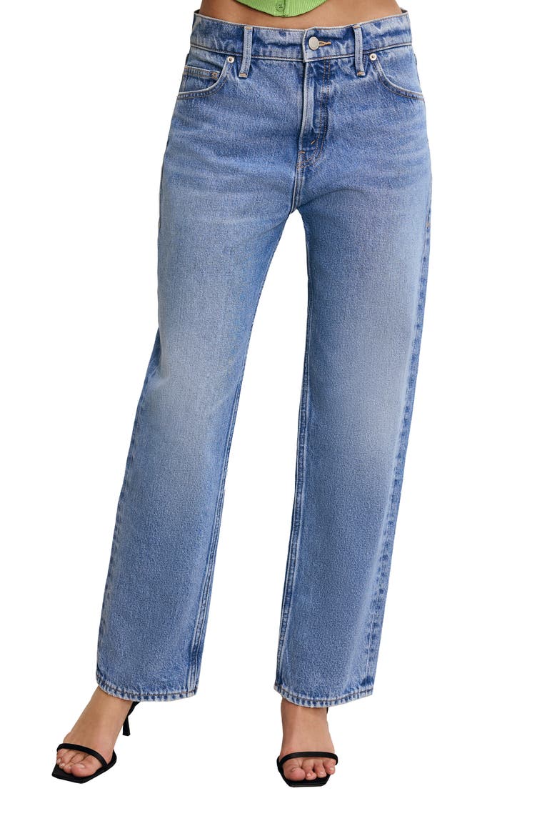 Good Standard Mid Rise Straight Leg Jeans, Main, color, INDIGO885