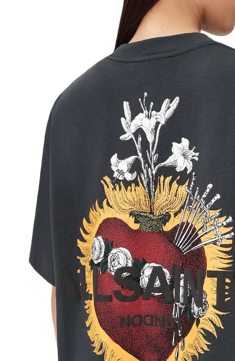 AllSaints Heartfelt T-Shirt Dress, Alternate, color,