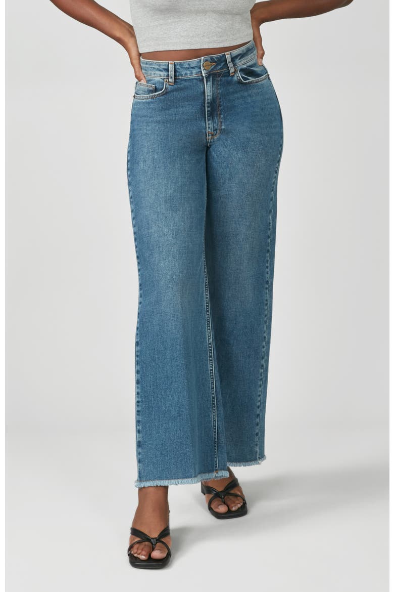 Milan Ultra High Rise Wide Leg Jeans, Main, color, Dim Sky