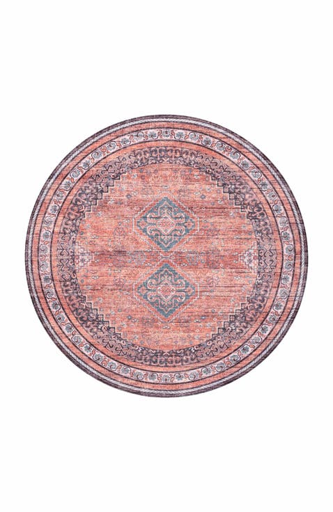 Dalyan Geometric Medallions Machine-Washable Area Rug